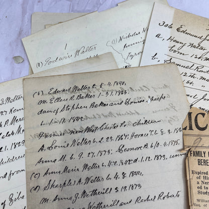 Early 1900s Genealogy Lot - Milton Walter Family of Pennsylvania TA9