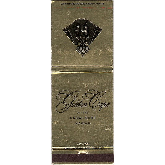Golden Cape Lounge at the Kauai Surf Shop Vintage Matchbook MM4-10