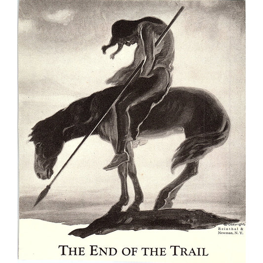 The End of the Trail - James Earle Fraser Vintage Art Print 5x6 V5