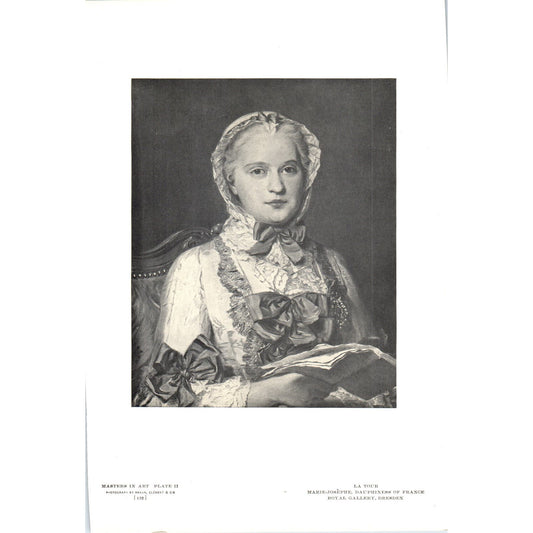 Marie-Josephe Dauphiness of France - La Tour c1905 Art Print D14