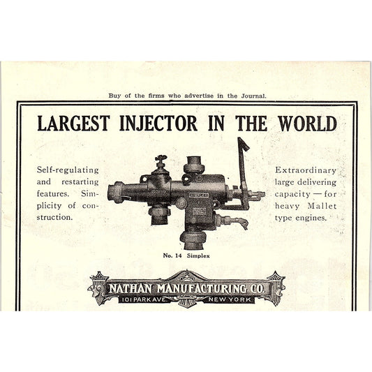 Nathan Mfg Co Coal Muffler Safety Valves NY 1914 Original Ad AF3-10