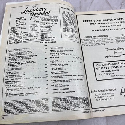 1245 Gram Carnaiba Emerald Crystal - Lapidary Journal Magazine - Sep 1970 M24