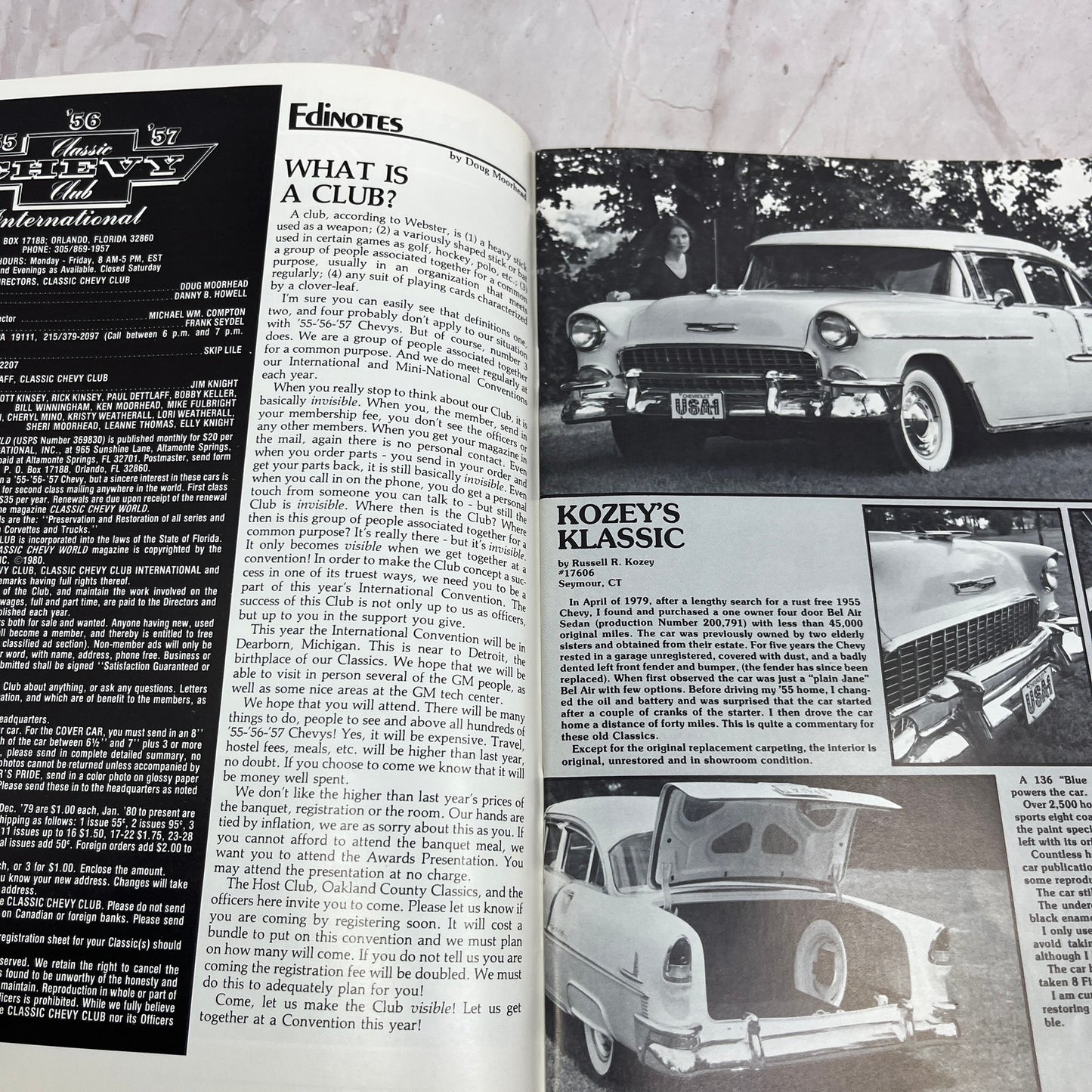 Russel Kozey Klassic - '55, '56, '57 Classic Chevy World Magazine - Feb 1981 M31