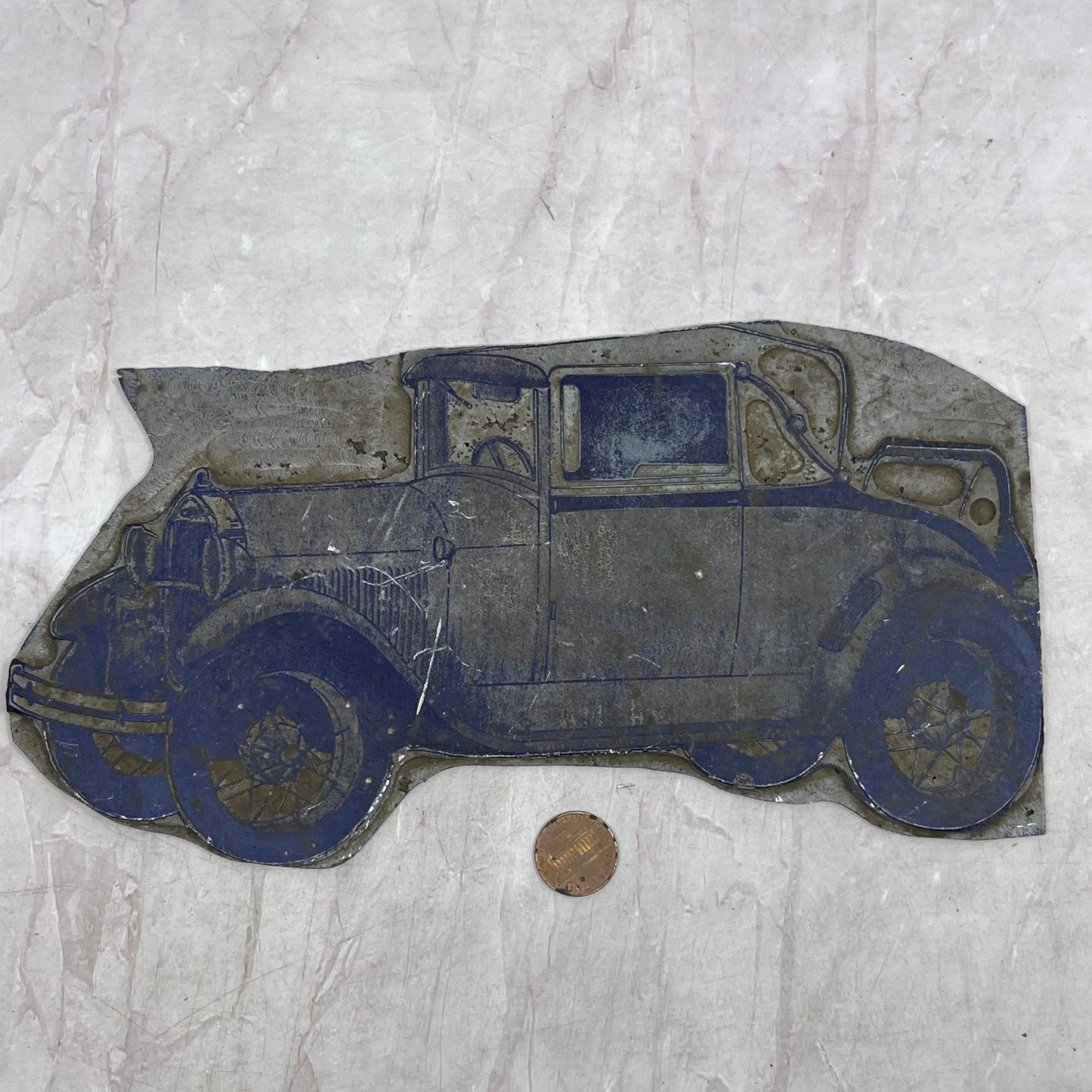 Large Heavy Ford Model A Vintage Letterpress Printers Block Plate TH2