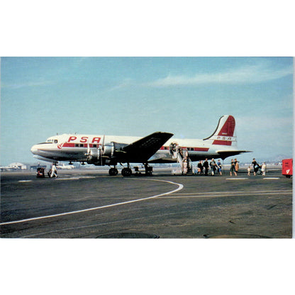 Pacific Southwest Airlines DC-4 Vintage Postcard PC18