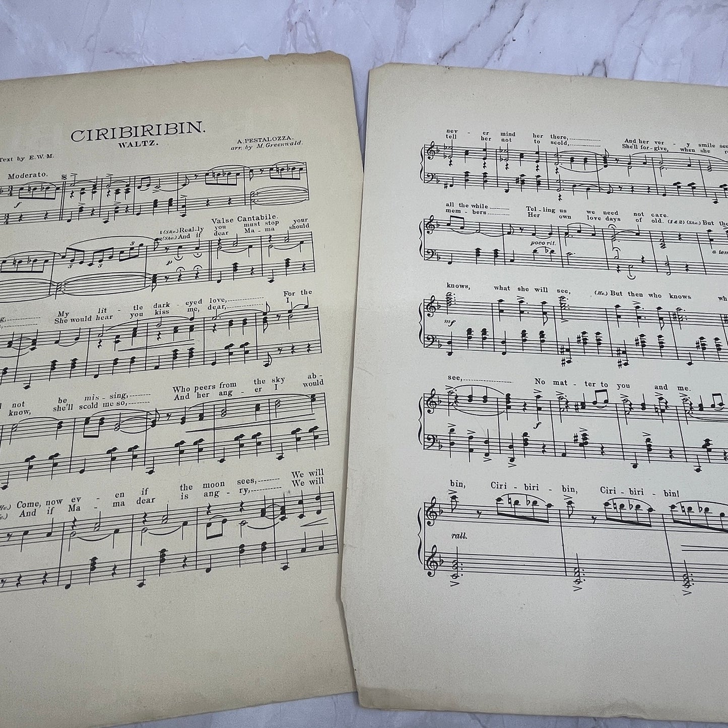 c1900 Ciribiribin Waltz H. Pestalozza Emerson Drug Baltimore Sheet Music V16