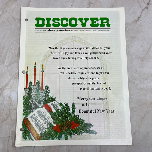 1977 Dec White's Electronics Discover Newsletter Metal Detectors Treasure M19