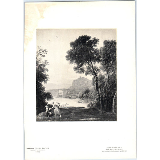 The Annunciation - Claude Lorrain c1905 Art Print D16