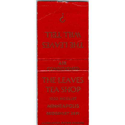 The Leaves Tea Shop Minneapolis MN Vintage Matchbook Cover SD2-Y15