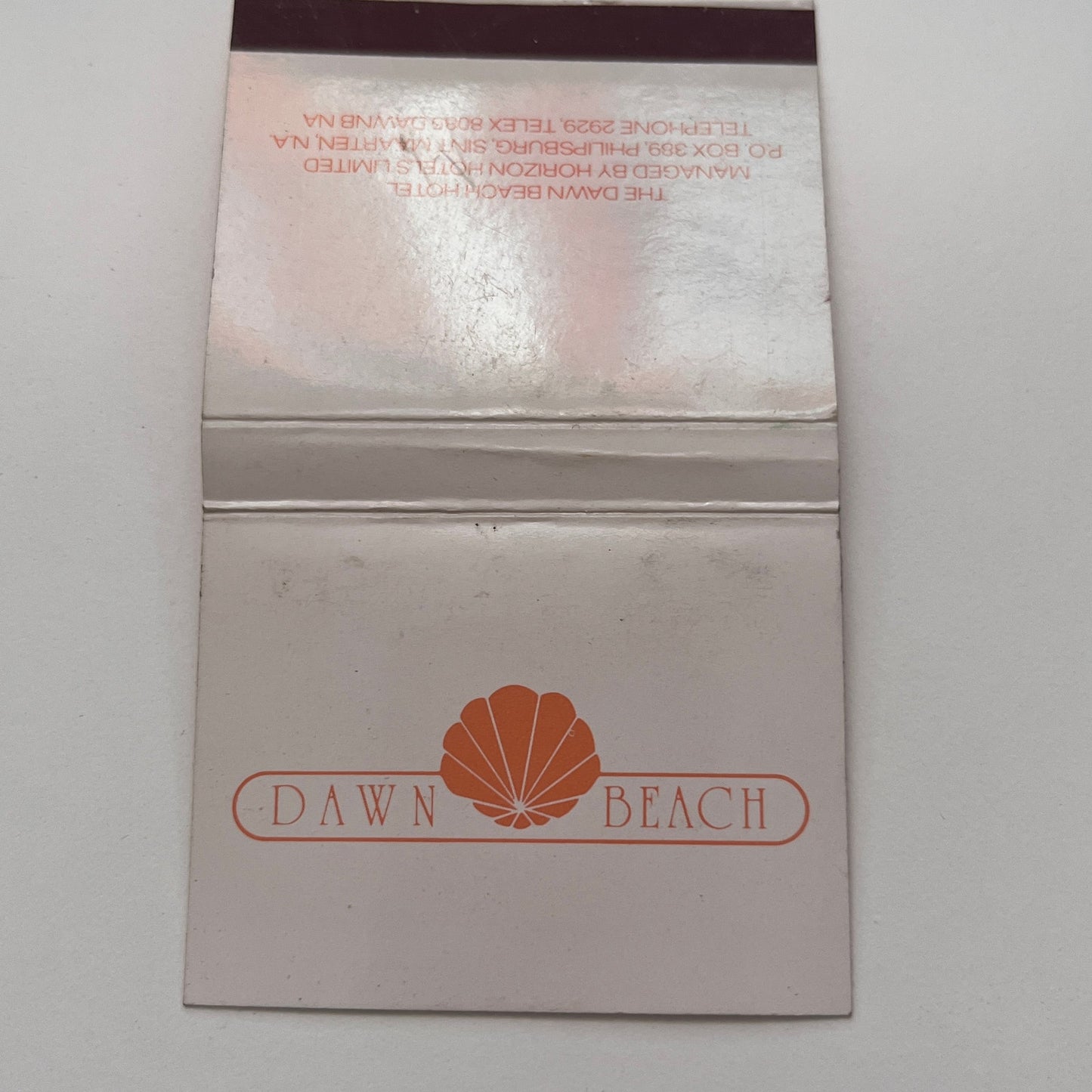 Dawn Beach Hotel Sint Maarten Vintage Matchbook Cover TB8-MB-3