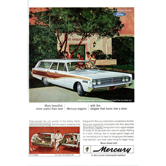 Mercury Colony Park Wood Panel Automobile Car - Vintage Magazine Ad D20
