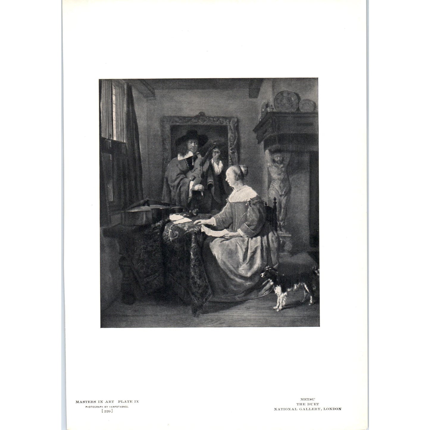 The Duet - Metsu c1905 Art Print D14