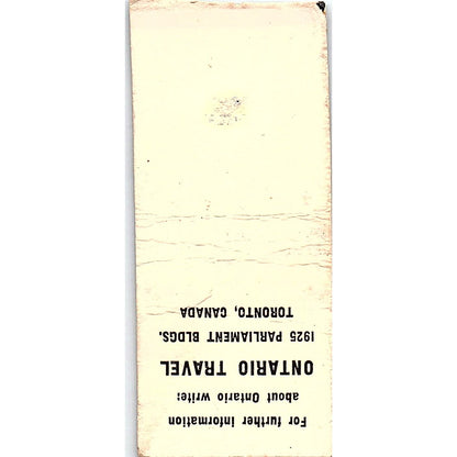Ontario Travel Toronto Canada Vintage Matchbook Cover SC7-Y4