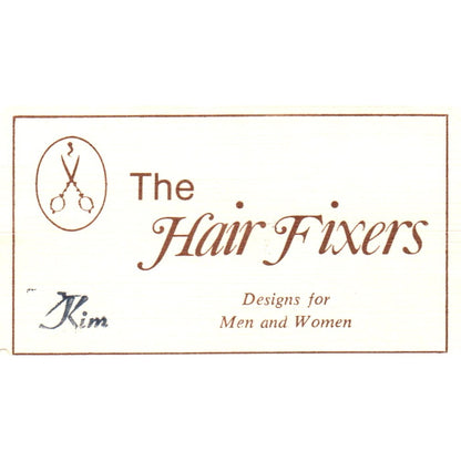The Hair Fixers Redken Salon Kim Lakewood CA Vintage Business Card SD8-B11