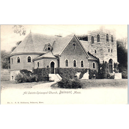c1905 All Saints Episcopal Church Belmont MA Antique Unused Postcard PC7