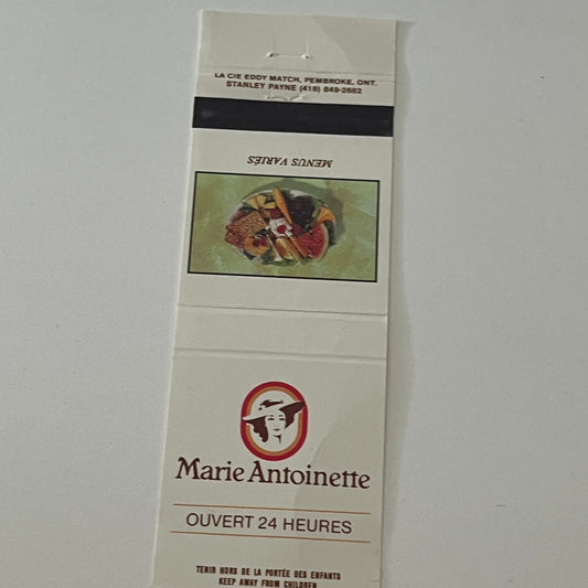 Marie Antoinette Restaurants Canada Vintage Matchbook Cover TB6-MB2-4