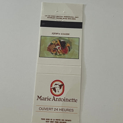 Marie Antoinette Restaurants Canada Vintage Matchbook Cover MM5-9