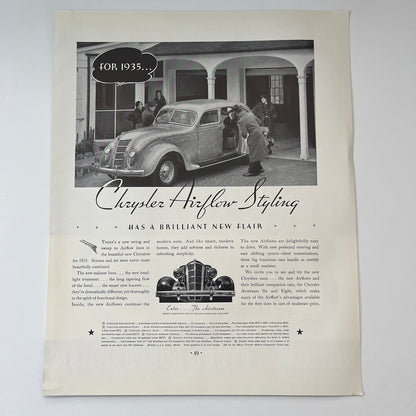 Chrysler Airstream Six Airflow Styling 1935 Ad V1-5