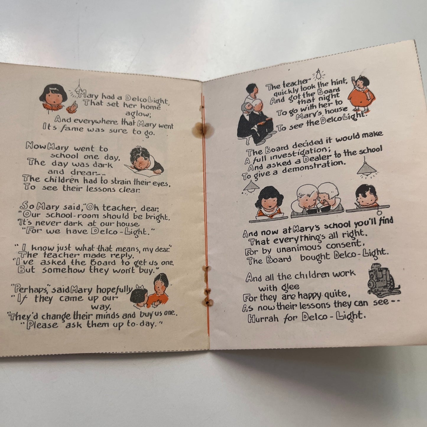 c1920 Delco-Light Nursery Rhymes by E.L.C. Mini Advertising Booklet AJ4-M8