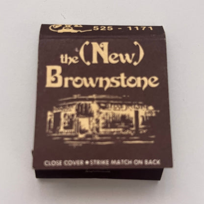 The New Brownstone Restaurant Hartford CT Vintage Matchbook Cover TB8-MB-2