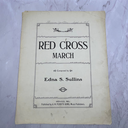 Red Cross March Edna S. Sullins 1905 Sheet Music V15