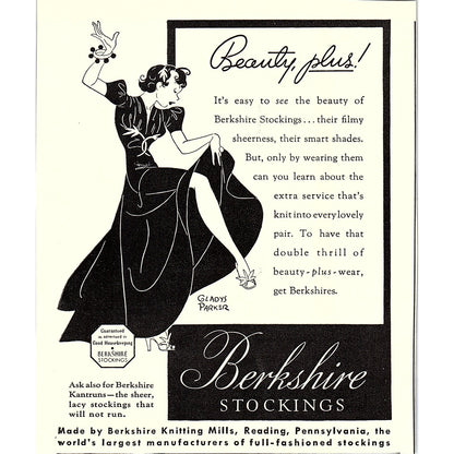 Berkshire Knitting Mills Stockings Reading Pennsylvania 1940 Ad AF8-3