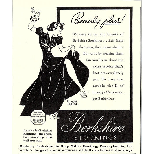 Berkshire Knitting Mills Stockings Reading Pennsylvania 1940 Ad AF8-3