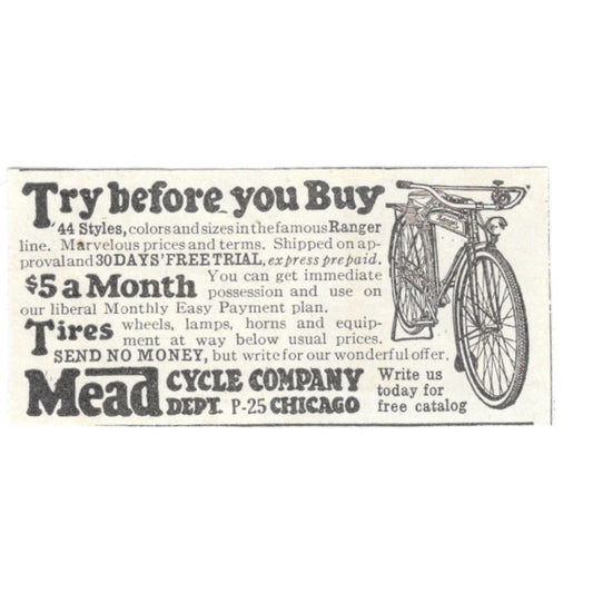 Mead Cycle Company Chicago IL Bicycles 1924 Magazine Ad AF7-SS4