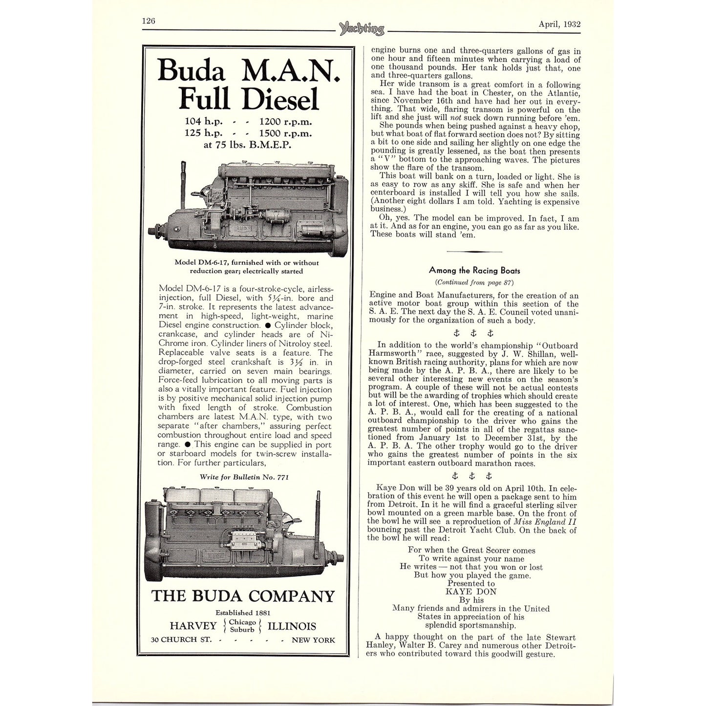 Johnson Sea Horses Johnson Motor Company Waukegan IL 1932 Ad V1-4