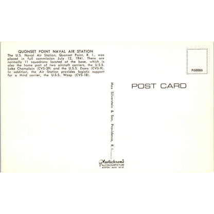 Quonset Point Naval Air Station Vintage Postcard PC2