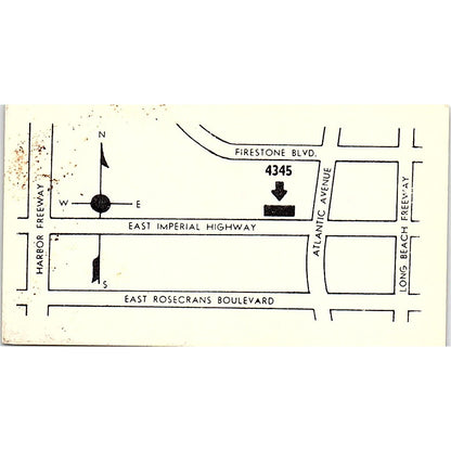 H. Fulton Advanced Testing Laboratories Lynwood CA Vintage Business Card SC9-B12