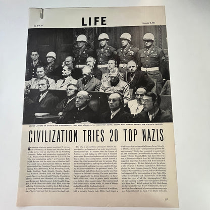 1945 Nüernberg Trials Top German Officials 3 Pages 1940s WWII Era Article V29-5