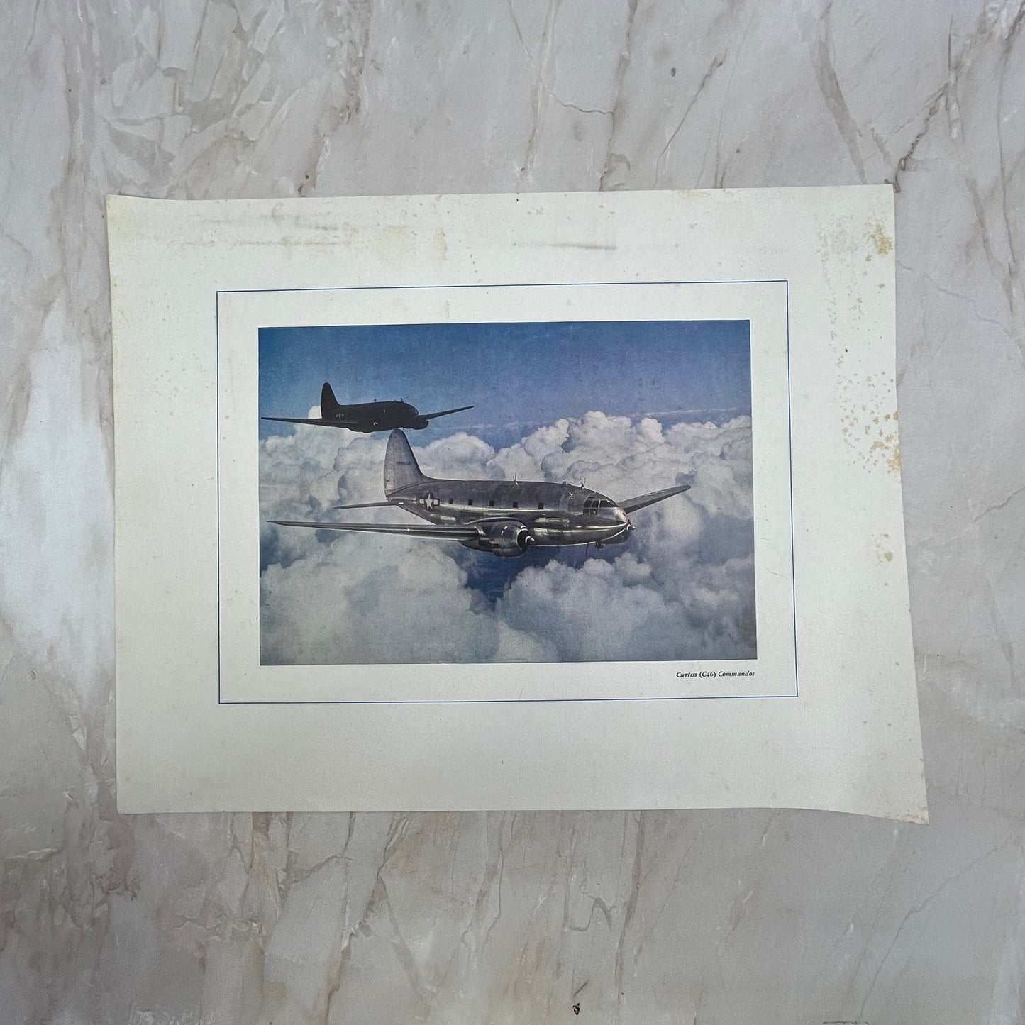 The Curtiss C46 Commando Vintage Print 10.5x13 FL6-4