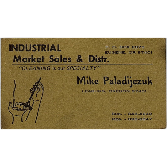 Industrial Market Sales, Distr. Mike Paladijczuk Leaburg OR Business Card SB4-B1