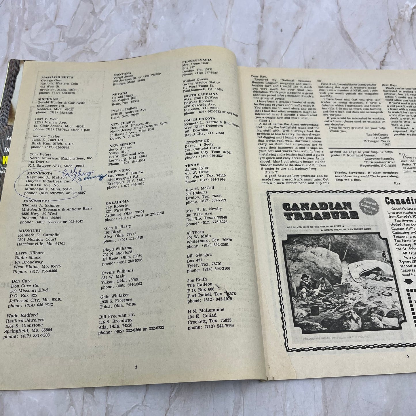 1973 National Treasure Hunters League Magazine - Mesquite TX Ray Smith M19