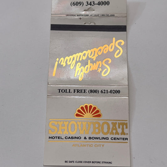 Showboat Hotel Casino Bowling Center Atlantic City NJ Matchbook Cover MM3-3