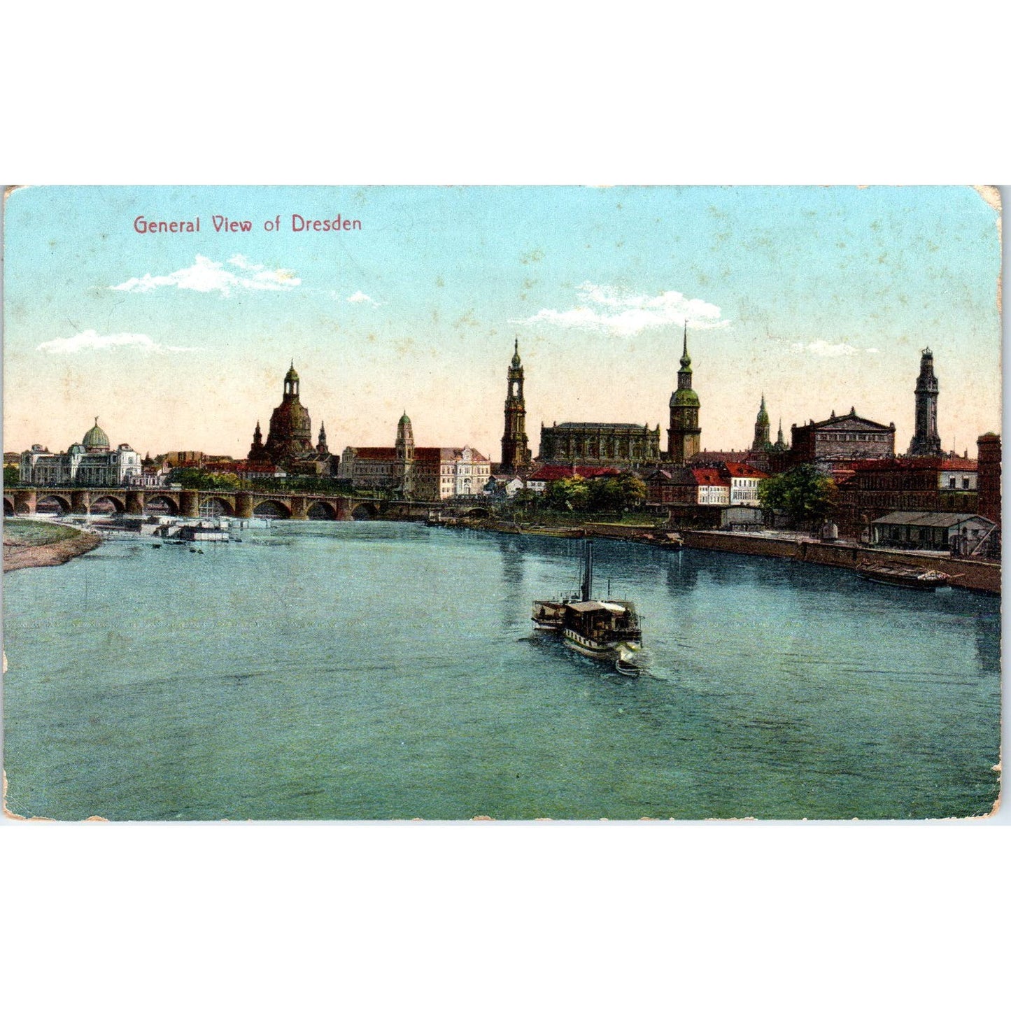 1908 General View of Dresden Germany Postcard PD3