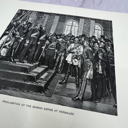 Proclamation of the German Empire Versailles Von Werner 8.5x11.5" Engraving V20
