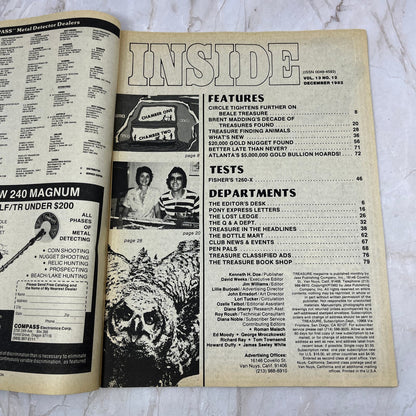 1982 Dec - Treasure Magazine - Treasure Hunting Metal Detecting Gold Coins M10