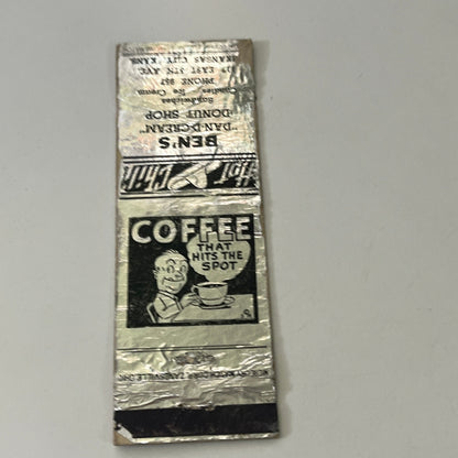 Ben's Dan-D-Cream Donut Shop Arkansas City KS Vintage Matchbook Cover MB8-6