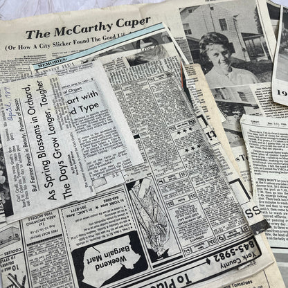 1970s-80s Huge Lot of Vintage Newspaper Clippings from the Lancaster PA Area TF5