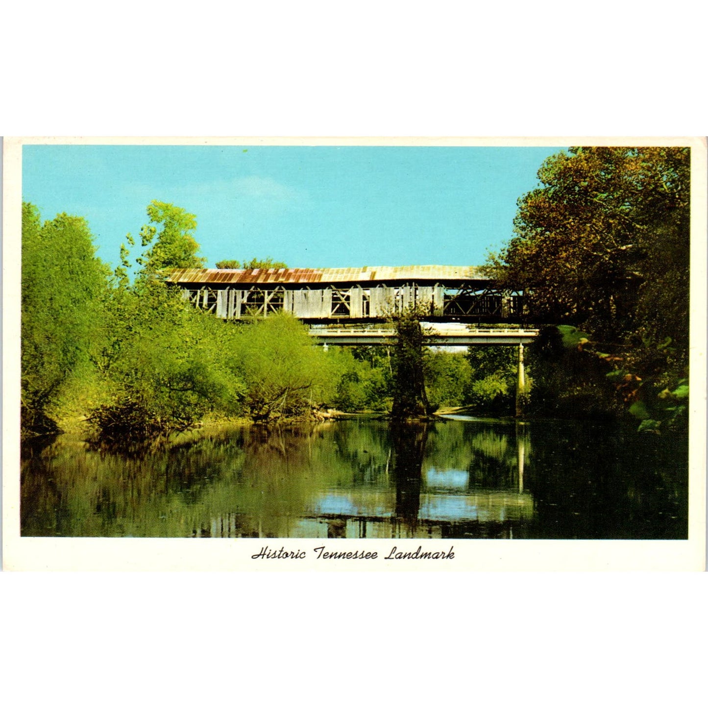 Port Royal Bridge Montgomery County TN Vintage Covered Bridge Postcard PC12