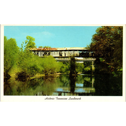 Port Royal Bridge Montgomery County TN Vintage Covered Bridge Postcard PC12