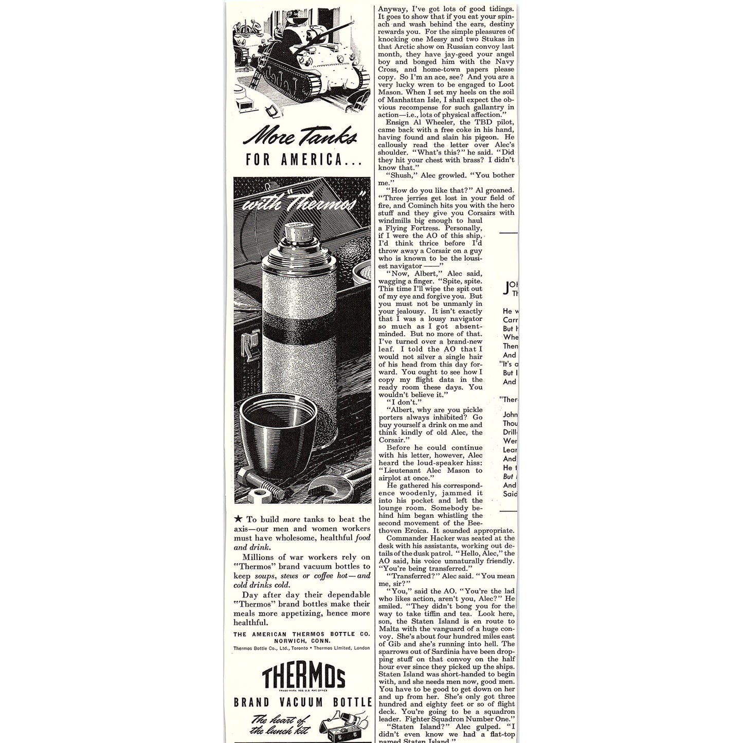 Colgate Ribbon Dental Cream Cleans Your Breath And Teeth 1943 WWII Ad SV1-6