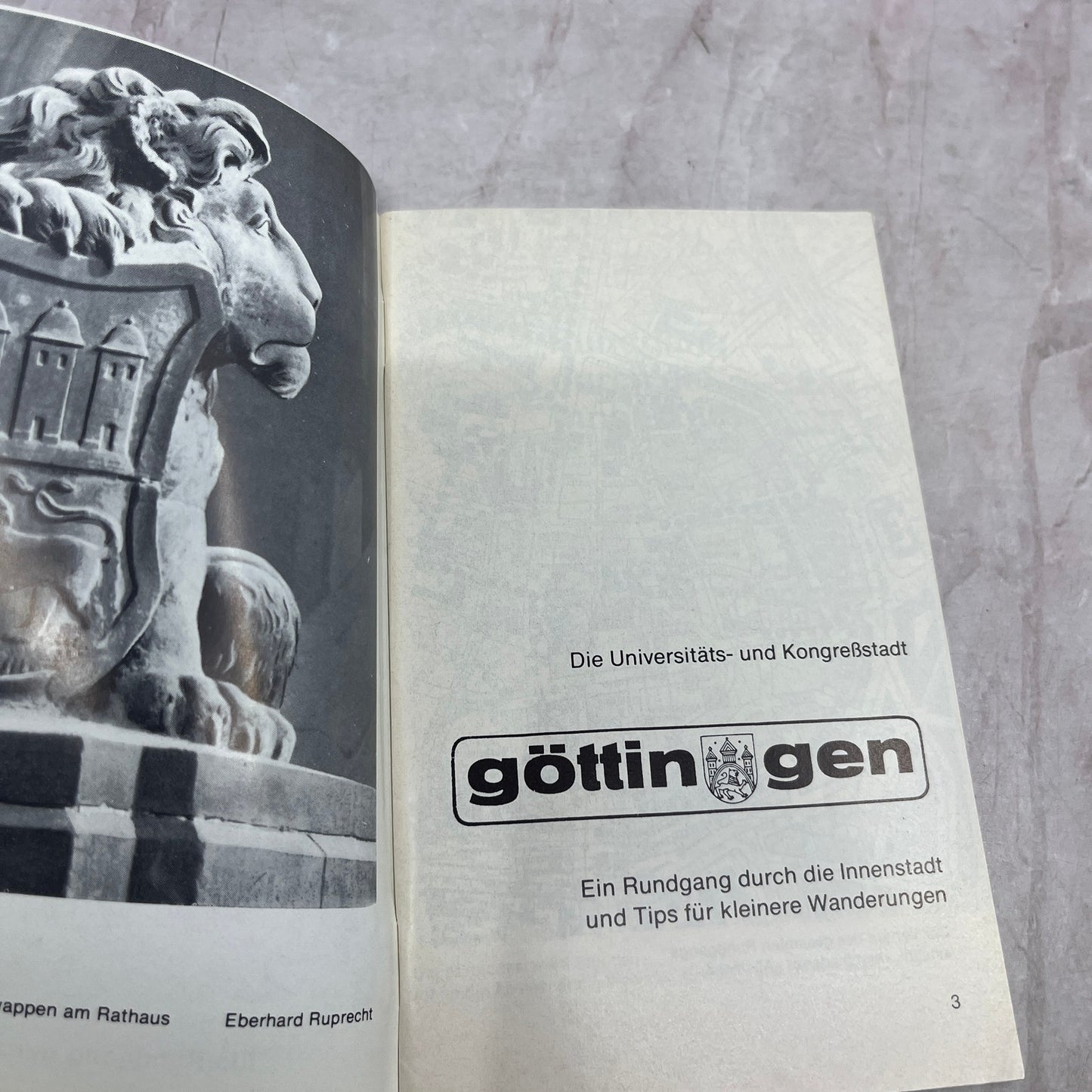 Vintage Göttingen Ein Rundgang Durch Die Innenstadt Travel Guide Booklet ML1-7