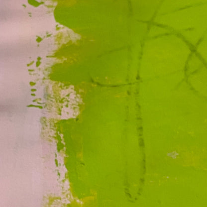 Original Mixed Media Abstract Art Painting 18x24 “Occur" Signed Pink Green