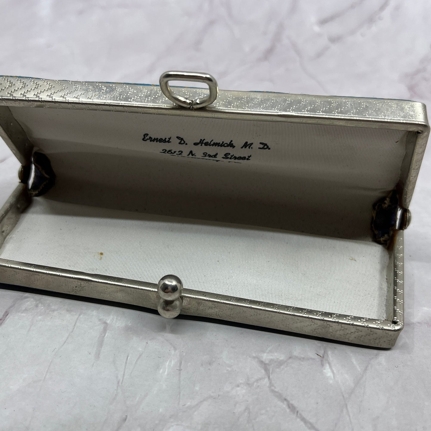 Vintage Eyeglasses Case Monogrammed Ernest D Helmick MD Harrisburg PA SC1