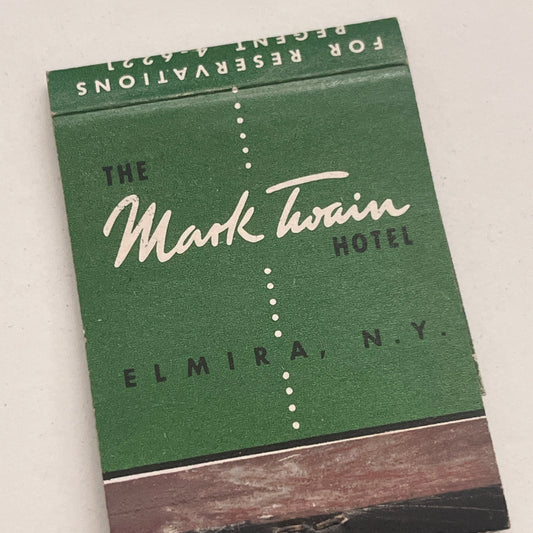 Mark Twain Hotel Elmira NY Vintage Matchbook Cover TB8-MB2-6
