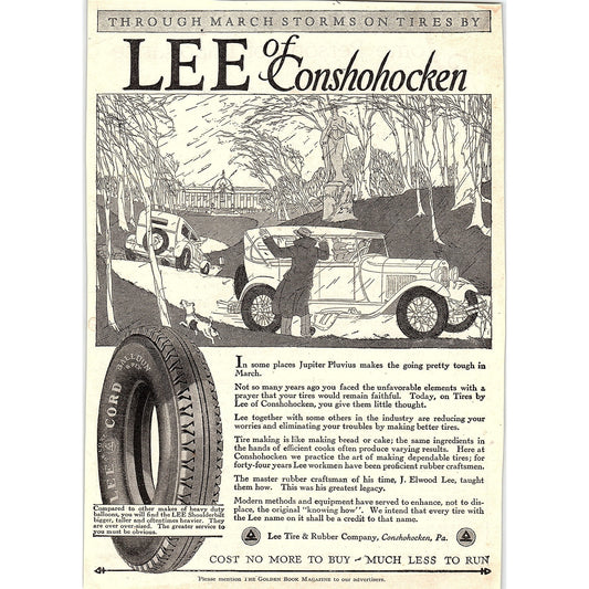 Lee of Conshohocken Lee Tire & Rubber Co Conshohocken PA 1926 Ad AG3-7