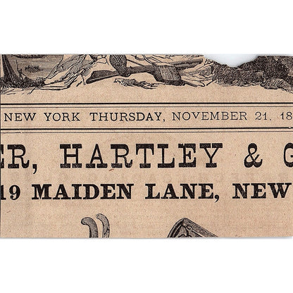 Edwin S Harris Breech Loading Guns Broadway New York 1878 Ad AG2-H4